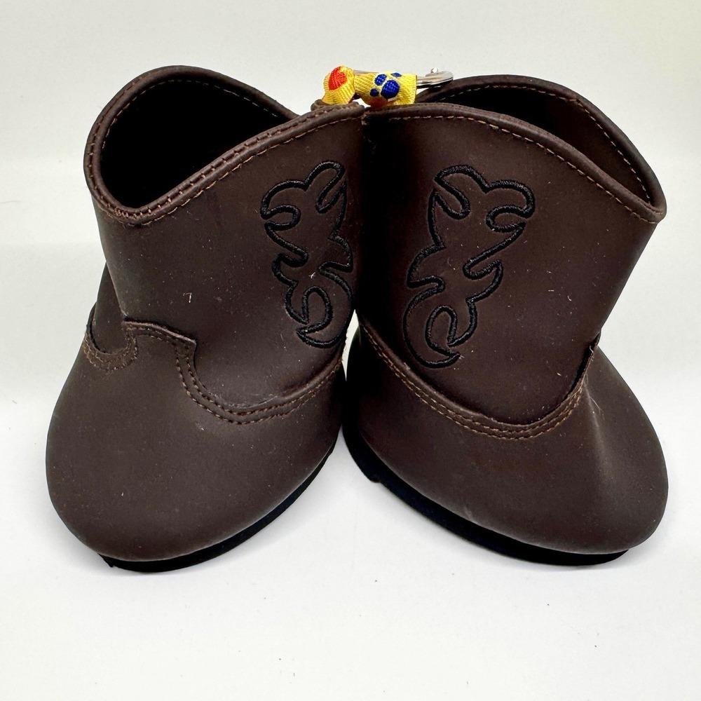 Build A Bear Workshop Brown Western Cowboy Boots Faux Leather Plush Accessories
